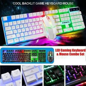Details zu   Gaming Tastatur Keyboard Maus Set RGB LED USB Mechanisch für PC Laptop PS4 Xbox